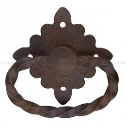 Maniglia ferro vecchio per porta Metal Style FE09056 misura 75x75 mm
