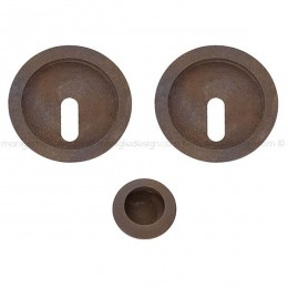 Maniglia porta scorrevole foro chiave ferro vecchio Metal Style FE09075FC