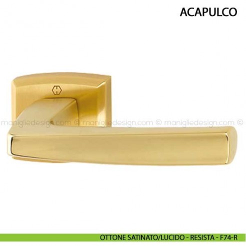 Maniglia per porta Acapulco Hoppe ottone lucido/satinato - F75-R