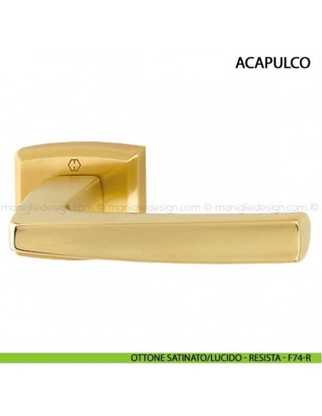 Maniglia per porta Acapulco Hoppe ottone lucido/satinato - F75-R