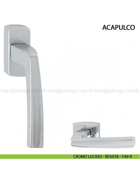 Maniglia per finestra martellina DK Acapulco Hoppe cromo lucido - F41-R