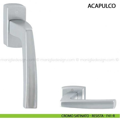 Maniglia per finestra martellina DK Acapulco Hoppe cromo satinato - F41-R