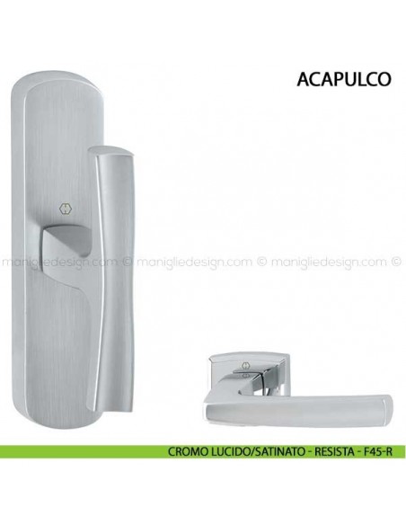 Maniglia per finestra cremonese Acapulco Hoppe cromo lucido/satinato - F45-R