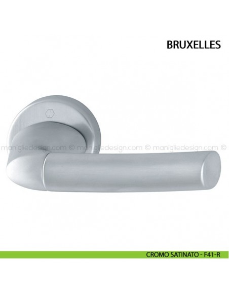 Maniglia per porta Bruxelles Hoppe cromo satinato - F41-R