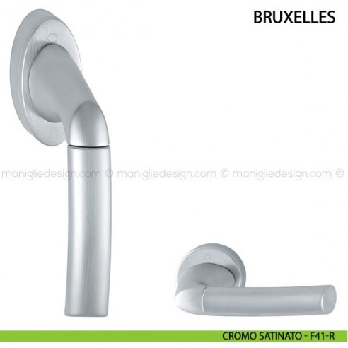 Maniglia per finestra martellina DK Bruxelles Hoppe cromo satinato - F41-R