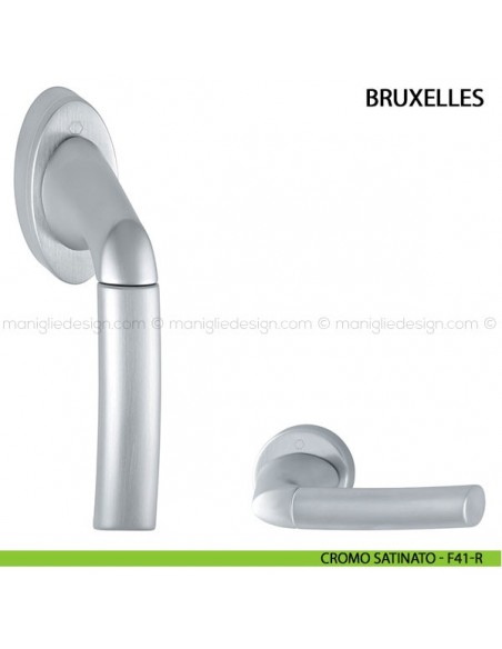 Maniglia per finestra martellina DK Bruxelles Hoppe cromo satinato - F41-R