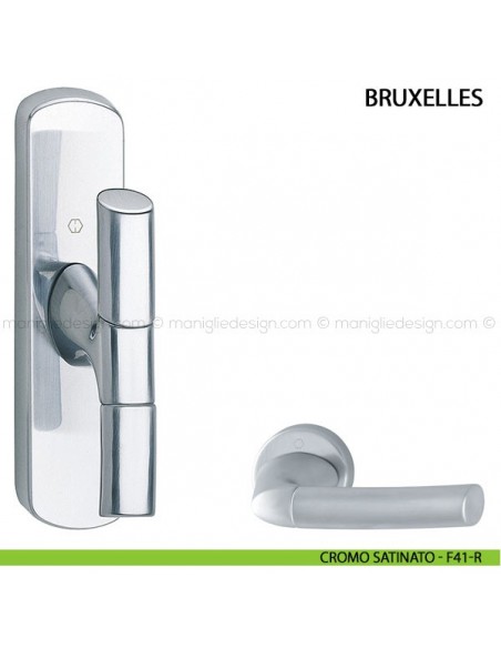Maniglia per finestra cremonese Bruxelles Hoppe cromo satinato - F41-R