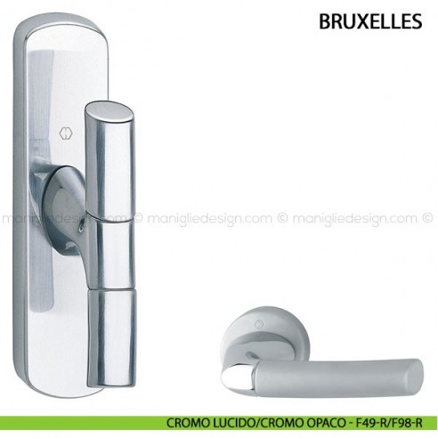 Maniglia per finestra cremonese Bruxelles Hoppe cromo lucido/cromo opaco - F49-R/F98-R