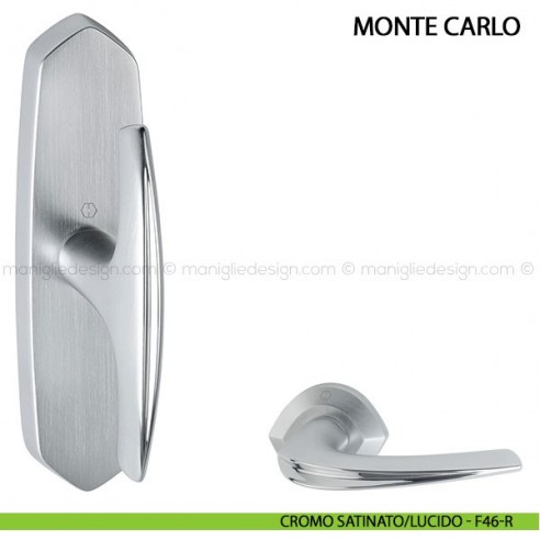 Maniglia per finestra cremonese Monte Carlo Hoppe cromo satinato/lucido - F46-R