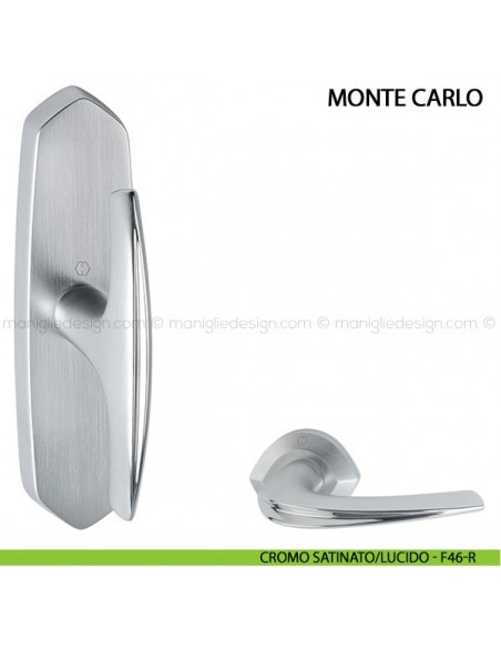 Maniglia per finestra cremonese Monte Carlo Hoppe cromo satinato/lucido - F46-R