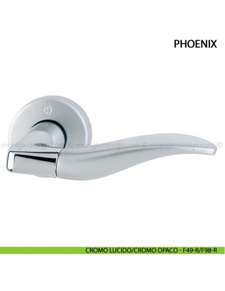 Maniglia per porta Phoenix Hoppe cromo lucido/cromo opaco - F49-R/F98-R