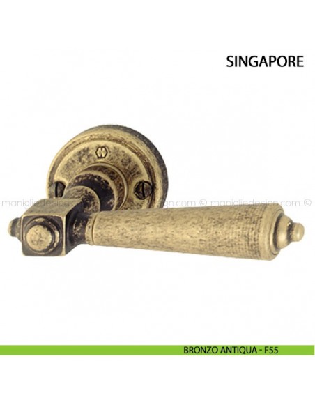 Maniglia per porta Singapore Hoppe bronzo antiqua