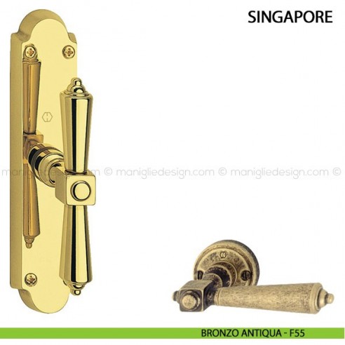 Maniglia per finestra cremonese Singapore Hoppe bronzato antiqua - F55