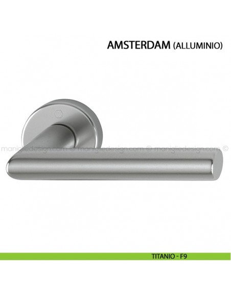 Maniglia per porta Amsterdam Hoppe in alluminio titanio - F9