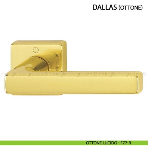 Maniglia per porta Dallas Hoppe ottone lucido - F77-R