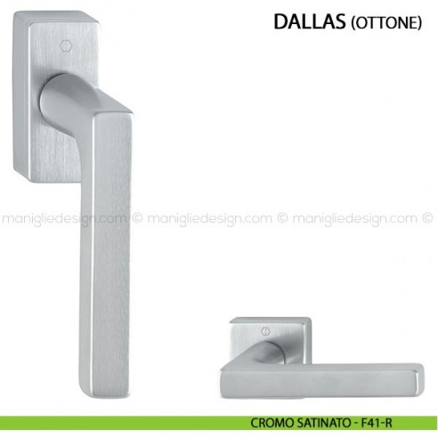 Maniglia per finestra martellina DK Dallas Hoppe cromo satinato - F41-R