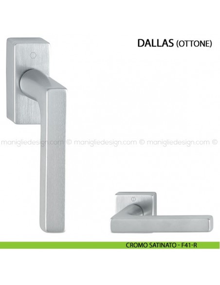 Maniglia per finestra martellina DK Dallas Hoppe cromo satinato - F41-R