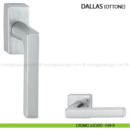 Maniglia per finestra martellina DK Dallas Hoppe cromo lucido - F49-R