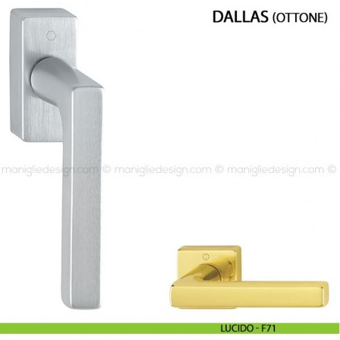 Maniglia per finestra martellina DK Dallas Hoppe lucido - F71