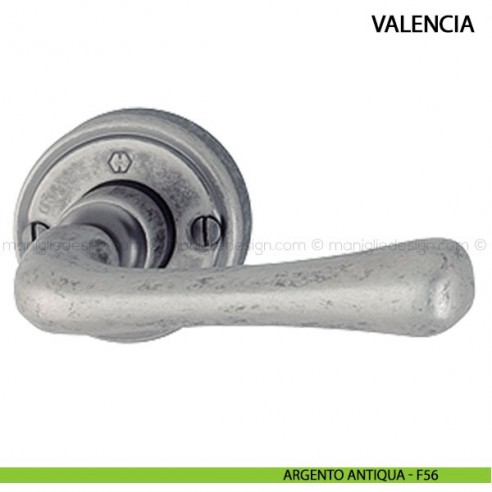 Maniglia per porta Valencia Hoppe argento antiqua - F56