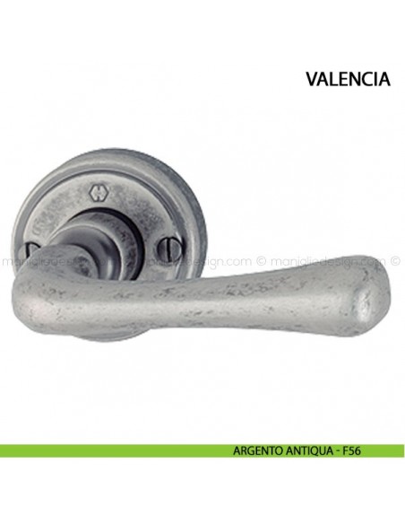 Maniglia per porta Valencia Hoppe argento antiqua - F56