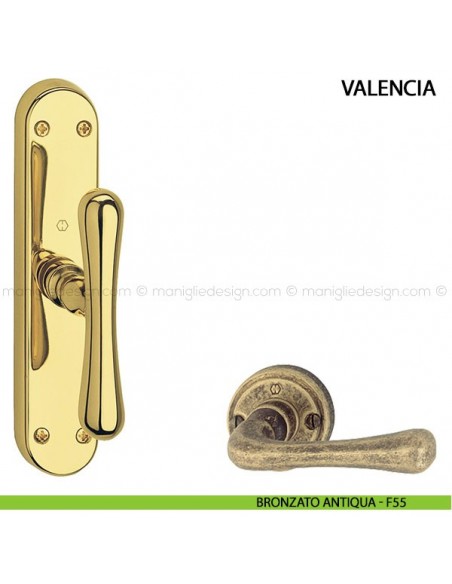 Maniglia per finestra cremonese Valencia Hoppe bronzato antiqua - F55