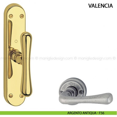 Maniglia per finestra cremonese Valencia Hoppe argento antiqua - F56