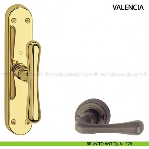Maniglia per finestra cremonese Valencia Hoppe brunito antiqua - F76