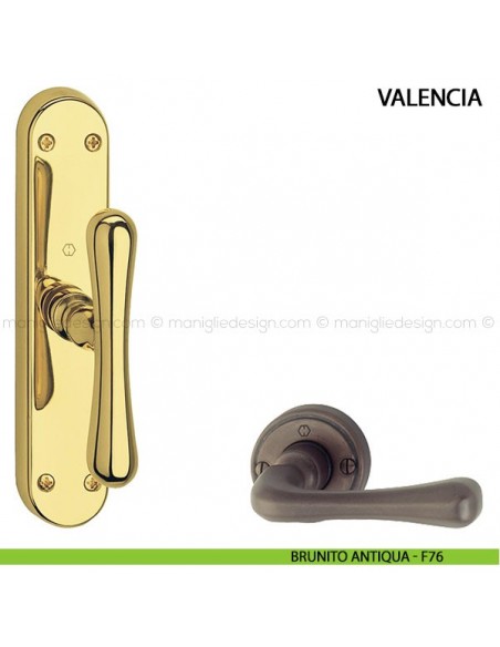 Maniglia per finestra cremonese Valencia Hoppe brunito antiqua - F76