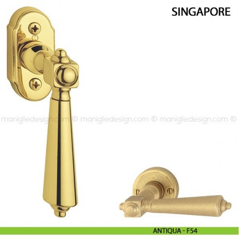 Maniglia per finestra martellina DK Singapore Hoppe antiqua - F-54