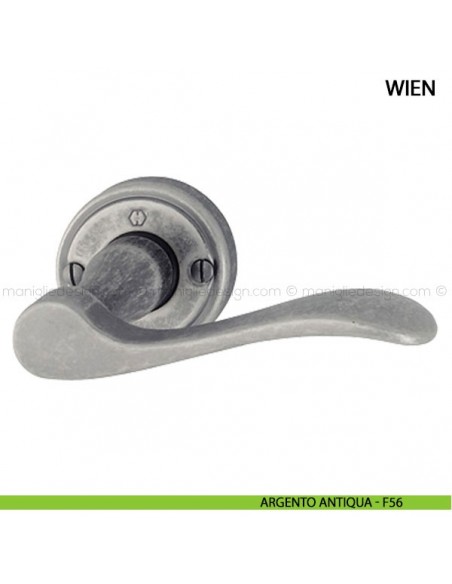 Maniglia per porta Wien Hoppe argento antiqua - F56