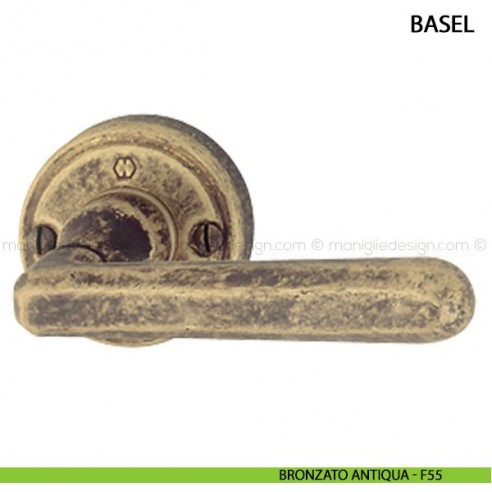 Maniglia per porta Basel Hoppe bronzato antiqua - F55