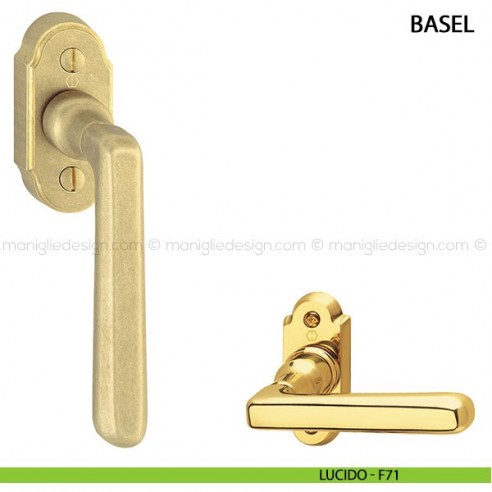 Maniglia per finestra martellina DK Basel Hoppe lucido - F71