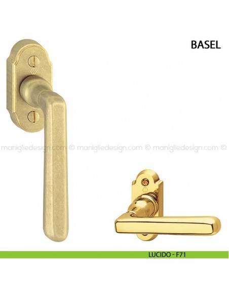 Maniglia per finestra martellina DK Basel Hoppe lucido - F71