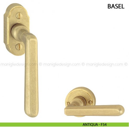 Maniglia per finestra martellina DK Basel Hoppe antiqua - F54