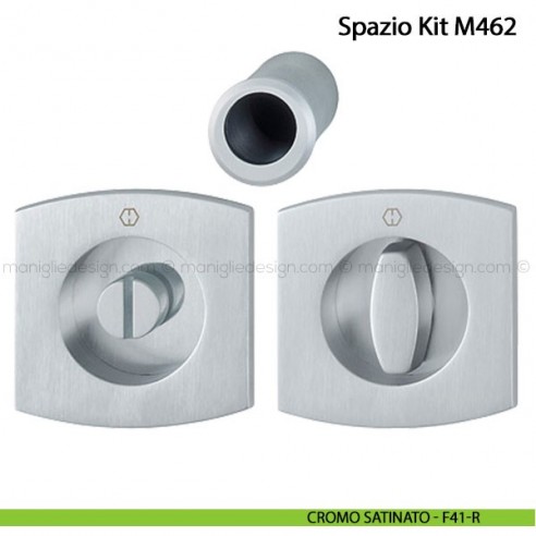 Kit per porta scorrevole con nottolino Hoppe M462 Spazio Kit 2 cromo satinato - F41-R