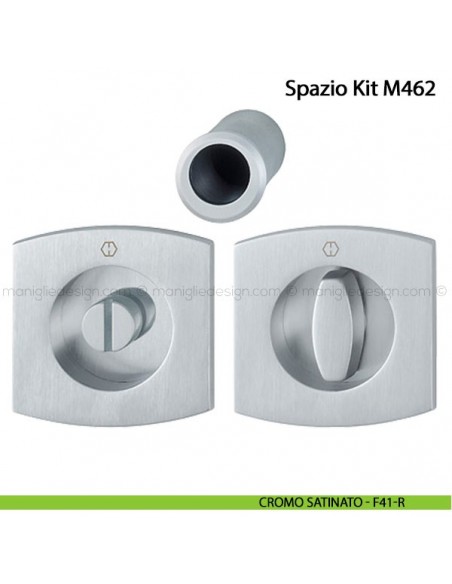 Kit per porta scorrevole con nottolino Hoppe M462 Spazio Kit 2 cromo satinato - F41-R