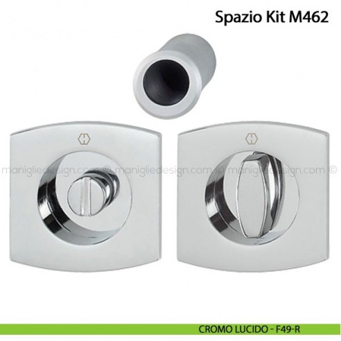 Kit per porta scorrevole con nottolino Hoppe M462 Spazio Kit 2 cromo lucido - F49-R