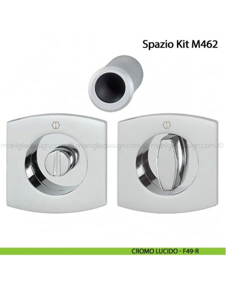 Kit per porta scorrevole con nottolino Hoppe M462 Spazio Kit 2 cromo lucido - F49-R