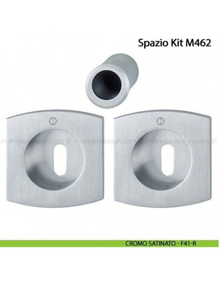Kit per porta scorrevole con foro chiave Hoppe M462 Spazio Kit 4 cromo satinato - F41/R