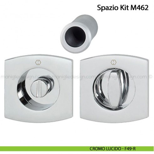 Kit per porta scorrevole nottolino e anello Hoppe M462 Spazio Kit 7 cromo lucido - F49-R