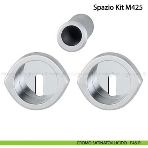 Kit per porta scorrevole con foro chiave Hoppe M425 Spazio Kit 4 cromo satinato/lucido - F46-R