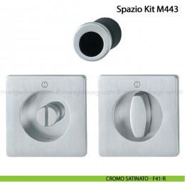 Kit per porta scorrevole quadrato con nottolino Hoppe M443 Spazio Kit 2 2