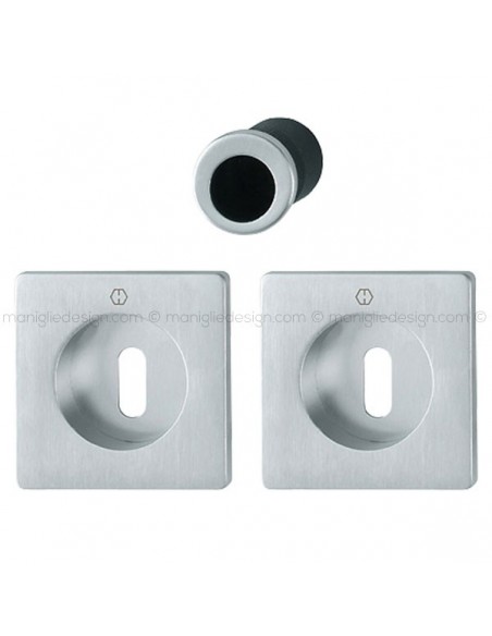 Kit per porta scorrevole quadrato con foro chiave Hoppe M443 Spazio Kit 4