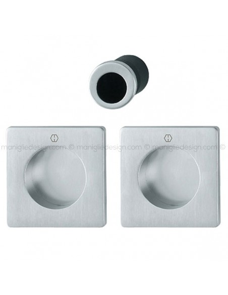 Kit per porta scorrevole quadrato senza foro chiave Hoppe M443 Spazio Kit 5