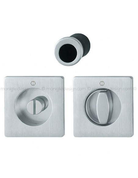 Kit per porta scorrevole quadrato nottolino e anello Hoppe M443 Spazio Kit 7
