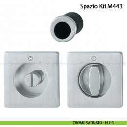 Kit per porta scorrevole quadrato nottolino e anello Hoppe M443 Spazio Kit 7 2