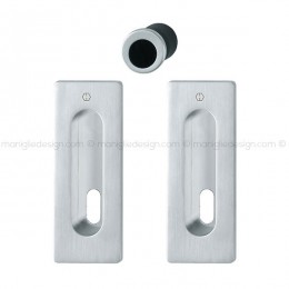 Kit per porta scorrevole rettangolare con foro chiave Hoppe M464 Spazio Kit 4