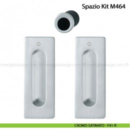 Kit per porta scorrevole rettangolare senza foro chiave Hoppe M464 Spazio Kit 5 2