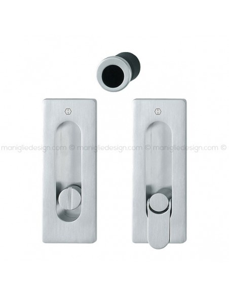 Kit per porta scorrevole rettangolare nottolino e anello Hoppe M464 Spazio Kit 7